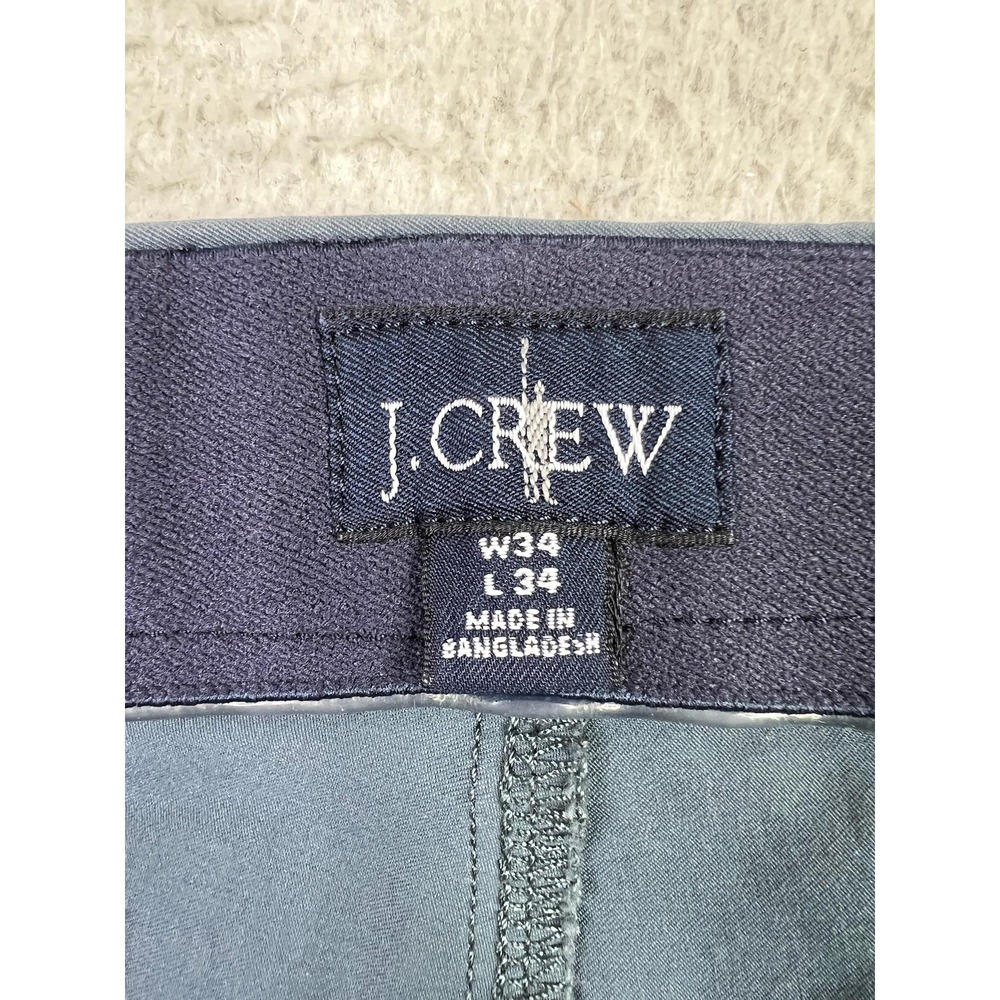 J.Crew Oarsman Pants Mens 34x34 Blue Tech Pant 484 Slim Fit Stretch Chino - Picture 4 of 13